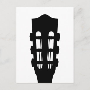 Acoustic Guitar Head Postcard