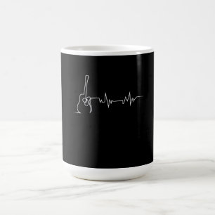 Acoustic Guitar Heartbeat Cool Gift For Guitar Coffee Mug