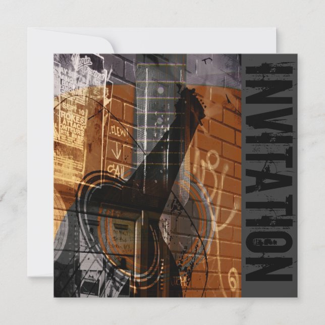 acoustic guitar jazz jam invitation (Front)