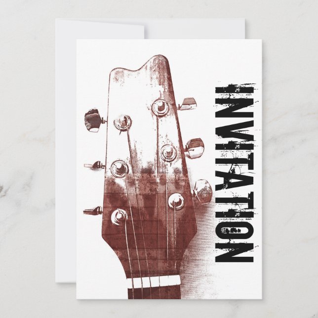 acoustic guitar jazz jam invitation (Front)