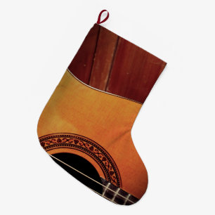 Acoustic Guitar Large Christmas Stocking