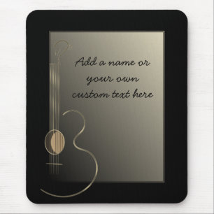 Acoustic Guitar Logo Design Mousepad