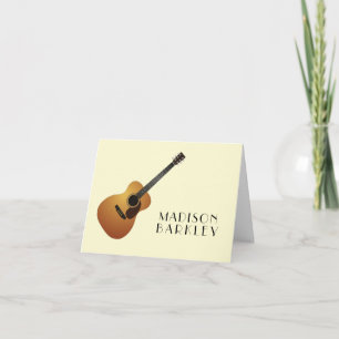 Acoustic Guitar Musician Music Teacher Note Card
