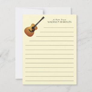 Acoustic Guitar Musician Music Teacher Thank You Card