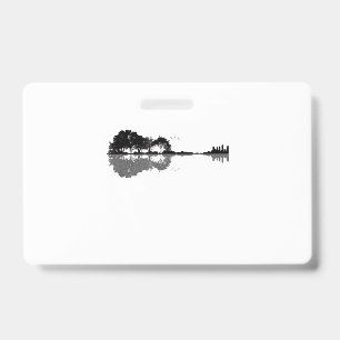 Acoustic Guitar Nature Est Music Bass Guitarist ID Badge