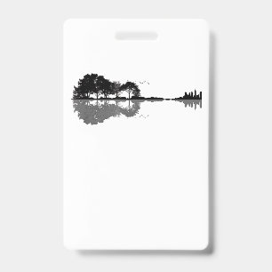 Acoustic Guitar Nature Est Music Bass Guitarist ID Badge