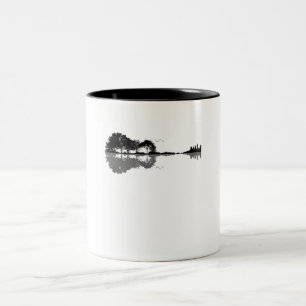 Acoustic Guitar Nature Est Music Bass Guitarist Two-Tone Coffee Mug