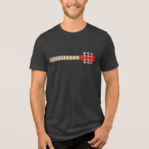 Acoustic Guitar Neck charcoal black Tri-Blend Shirt