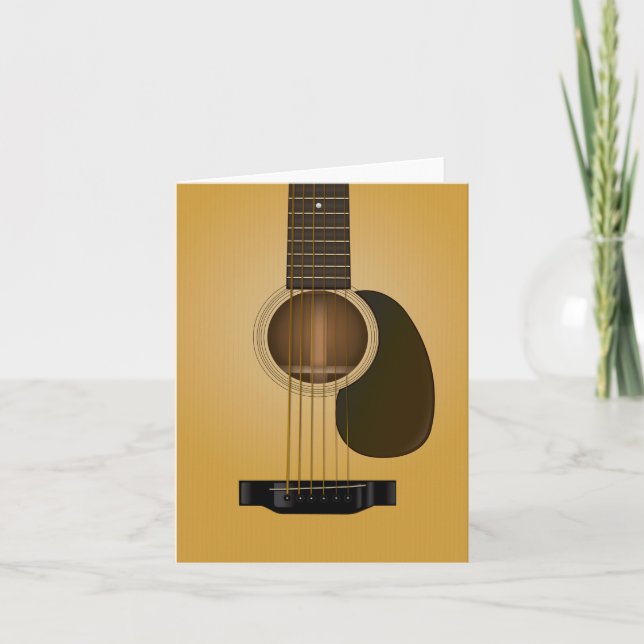 Acoustic guitar note card design (Front)