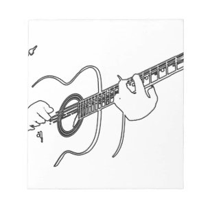 acoustic guitar notepad