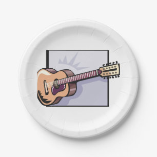 Acoustic Guitar Paper Plates