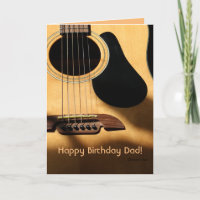 Acoustic Guitar Photograph, Happy Birthday Dad!