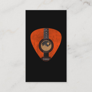 Acoustic Guitar Pick Musician Guitarist Business Card