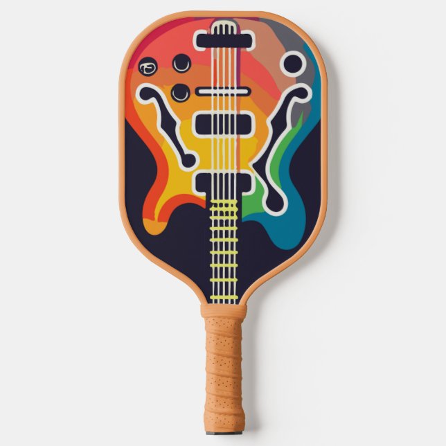 Acoustic Guitar Pickleball Paddle (Front)