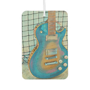 Acoustic guitar player gift car air freshener