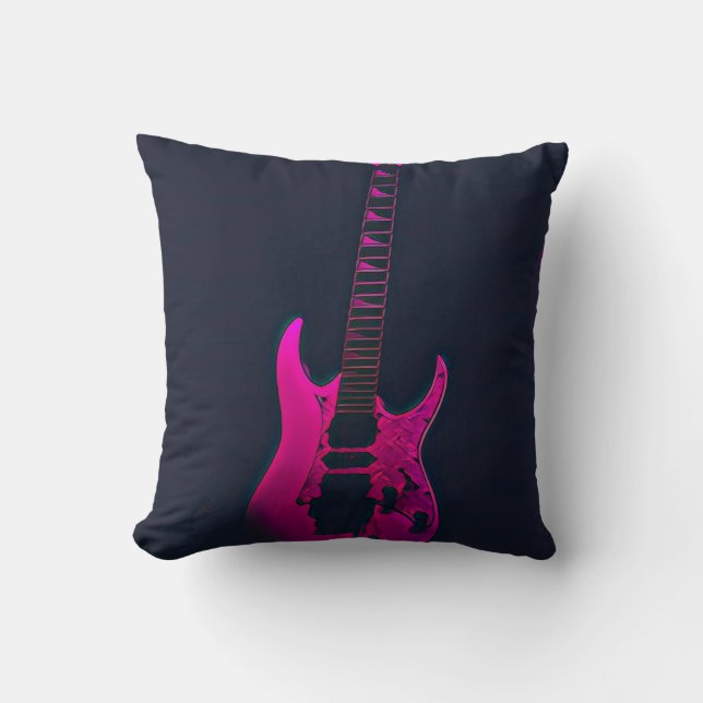 Acoustic guitar player gift cushion (Front)