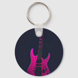 Acoustic guitar player gift key ring