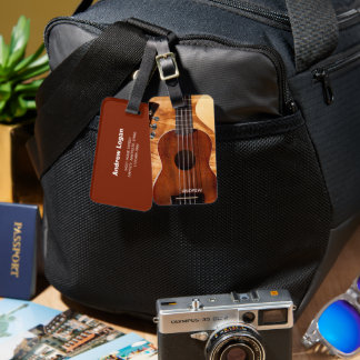 Acoustic Guitar Player Gift Luggage Tag