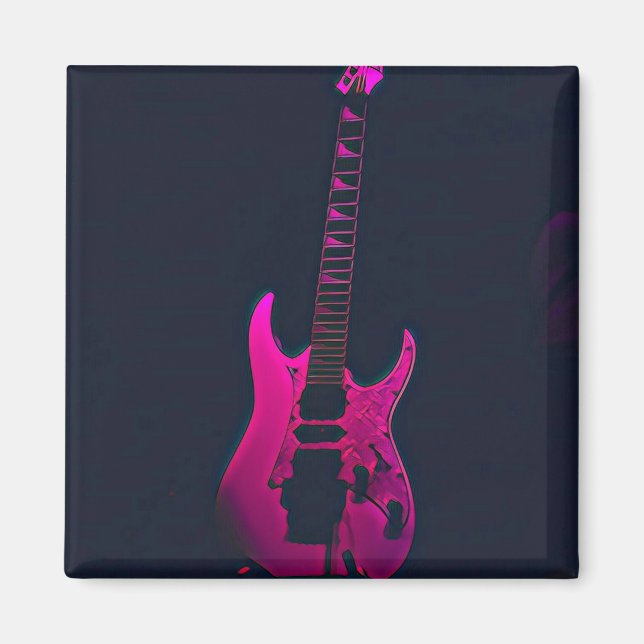 Acoustic guitar player gift magnet (Front)