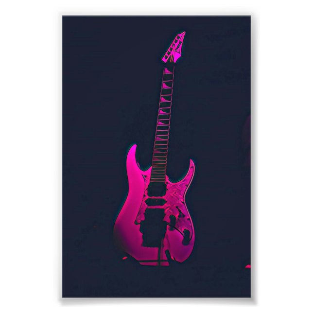 Acoustic guitar player gift photo print (Front)
