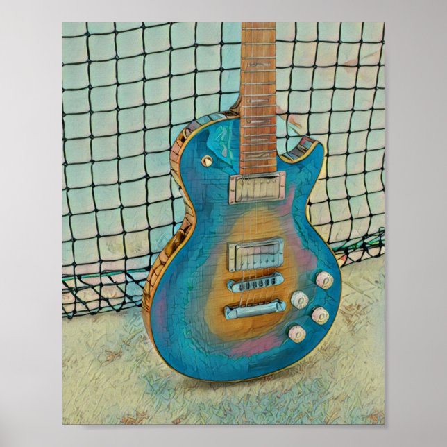 Acoustic guitar player gift poster (Front)