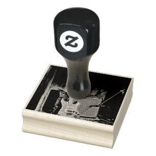 Acoustic guitar player gift rubber stamp