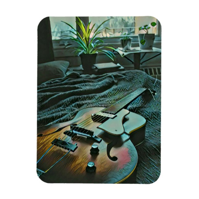 Acoustic guitar player magnet (Vertical)