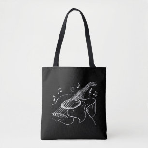 Acoustic Guitar Player Musician Gift Tote Bag