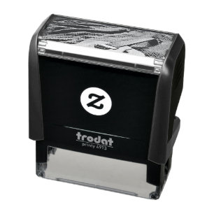 Acoustic guitar player self-inking stamp