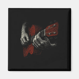 Acoustic Guitar Player Shirt Vintage Music Teacher Magnet