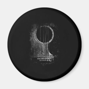 Acoustic Guitar Player Six String Rock & Roll Magnet