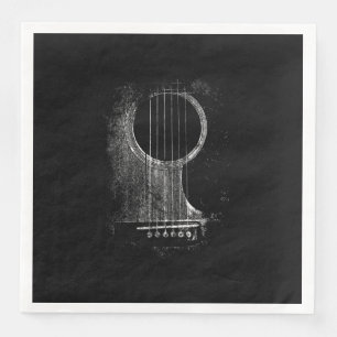 Acoustic Guitar Player Six String Rock & Roll Napkin