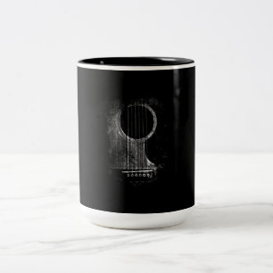 Acoustic Guitar Player Six String Rock & Roll Two-Tone Coffee Mug