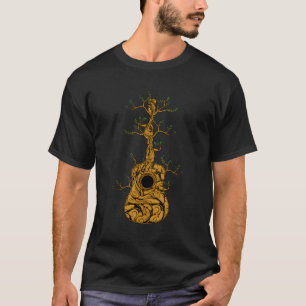 Acoustic Guitar Player Tree Nature Life Guitarist T-Shirt