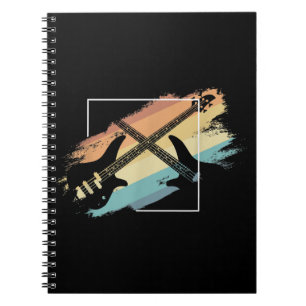 Acoustic Guitar Retro Music Player Musician Bass Notebook