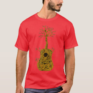 Acoustic Guitar Shirt Tree of Life Guitar Player G
