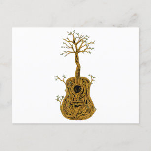 Acoustic Guitar Shirt Tree of Life Guitar Player G Holiday Postcard