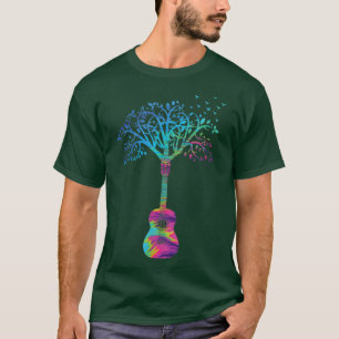 Acoustic Guitar Tree of Life  Nature Guitarist  T-Shirt
