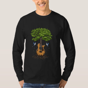 Acoustic Guitar Tree Of Life Nature Music Guitaris T-Shirt