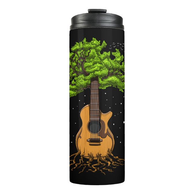 Acoustic Guitar Tree Of Life Thermal Tumbler (Front)