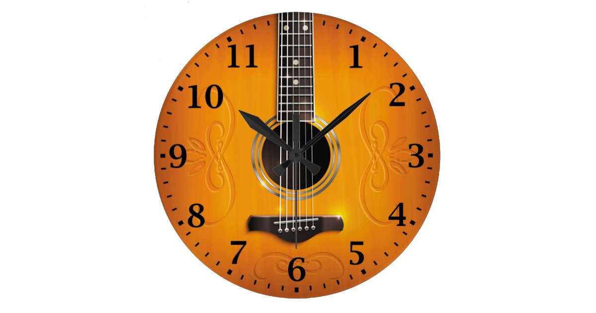 Acoustic Guitar Wall Clock