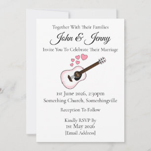 Acoustic Guitar Wedding Invitation Musicians