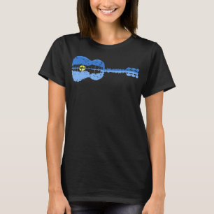 Acoustic Guitarreeline Sunset Six String Guitar Gi T-Shirt