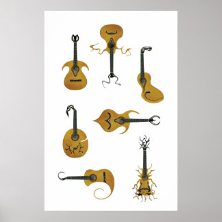 Acoustic Guitars Poster