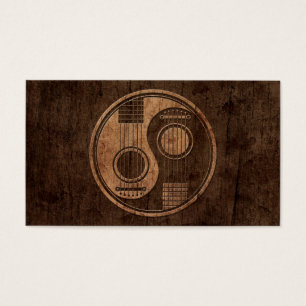 Acoustic Guitars Yin Yang with Wood Grain Effect