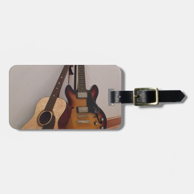 Acoustic or Electric Luggage Tag (Front Horizontal)