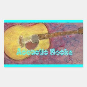 Acoustic Rocks Rectangular Sticker