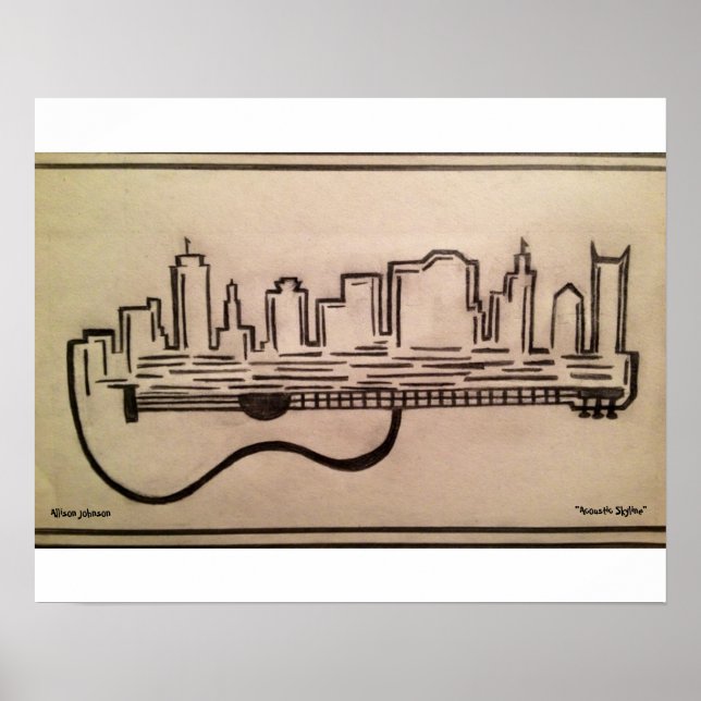 "Acoustic Skyline" Poster(16.50" x 11.00") Poster (Front)