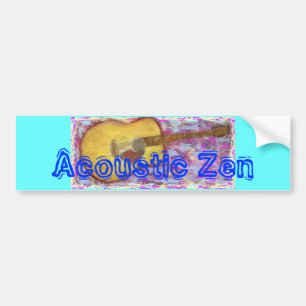 Acoustic Zen Guitar Bumper Sticker