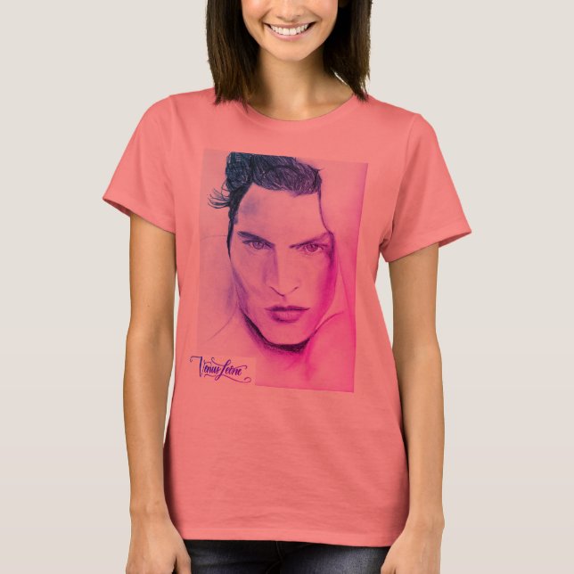 Acqua Di Gio 90s Drawing by Venus Leone Dress T-Shirt (Front)